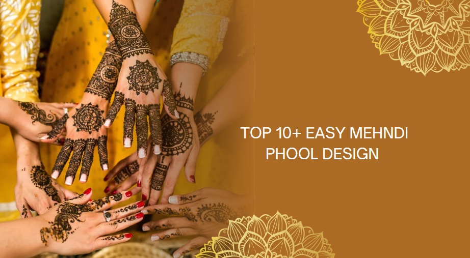 easy mehndi phool design