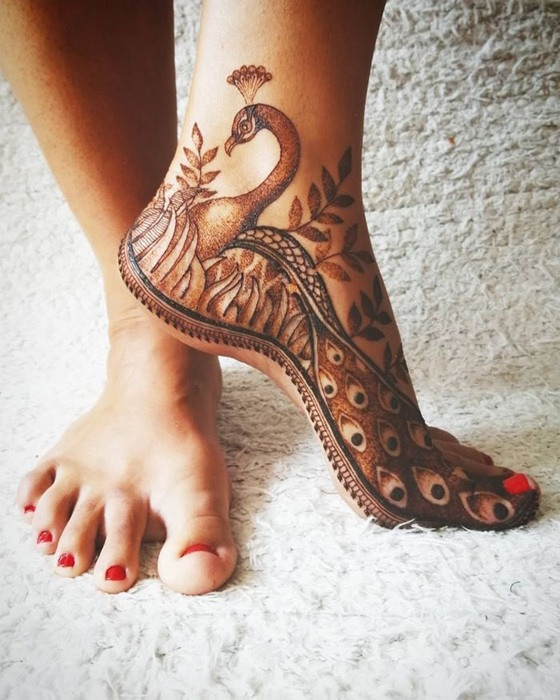 Top 10+ Mor Mehndi Design Ideas to Try This Year 6 mor mehndi design mor mehndi design mor mehndi design