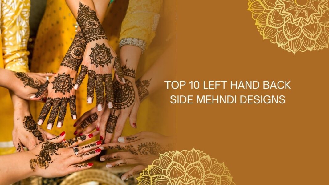 left hand back side mehndi design